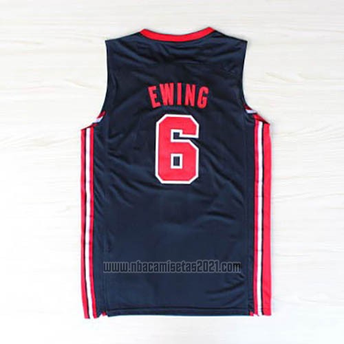 Camiseta USA 1992 Patrick Ewing #6 Negro
